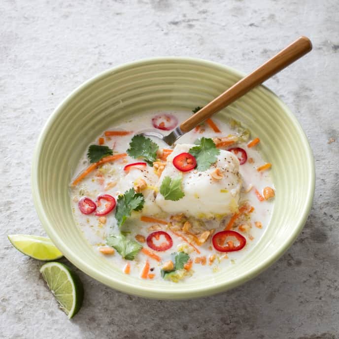 Cod in Coconut Broth with Lemongrass and Ginger America's Test