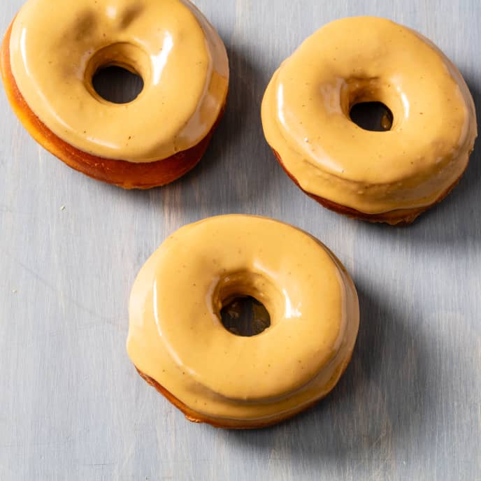 Yeasted Doughnuts with Coffee Frosting