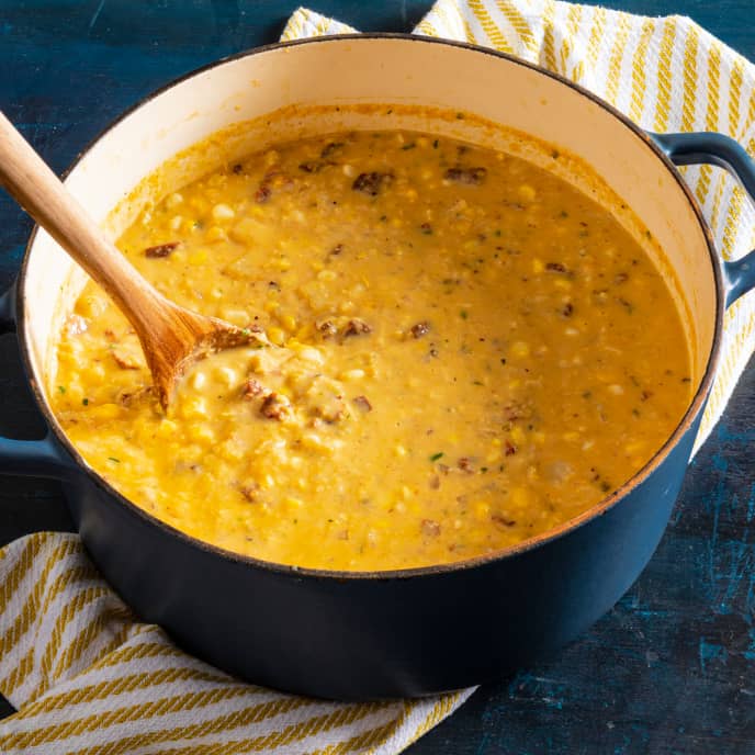 Corn Chowder with Chorizo and Chiles America's Test Kitchen Recipe