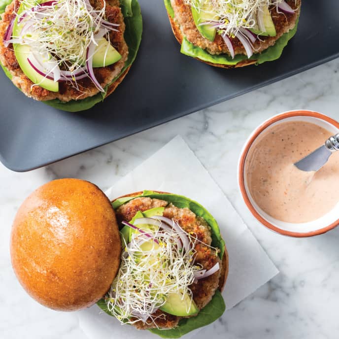 Crispy California Turkey Burgers America's Test Kitchen Recipe