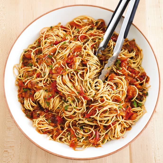 SlowCooker Easy Cherry Tomato Pasta Sauce America's Test Kitchen Recipe