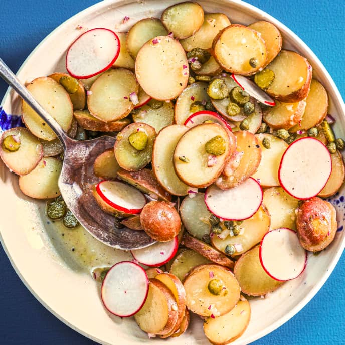 French Potato Salad with Radishes, Cornichons, and Capers