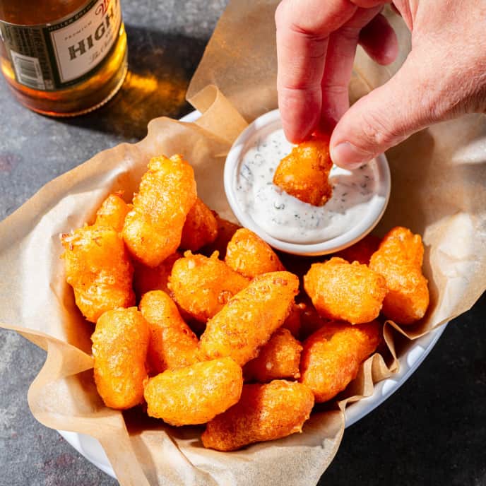 Fried Cheese Curds with Ranch Dressing America's Test Kitchen Recipe