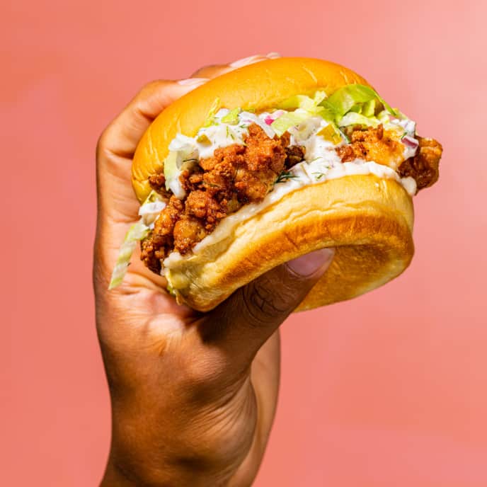 Buffalo PickleBrined Fried Chicken Sandwiches America's Test Kitchen