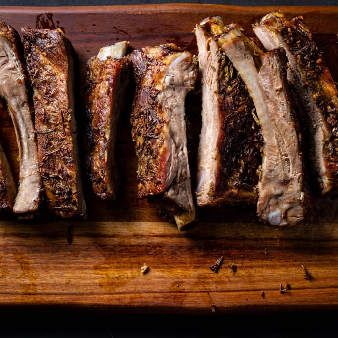 Wine-Braised Spareribs with Garlic and Rosemary