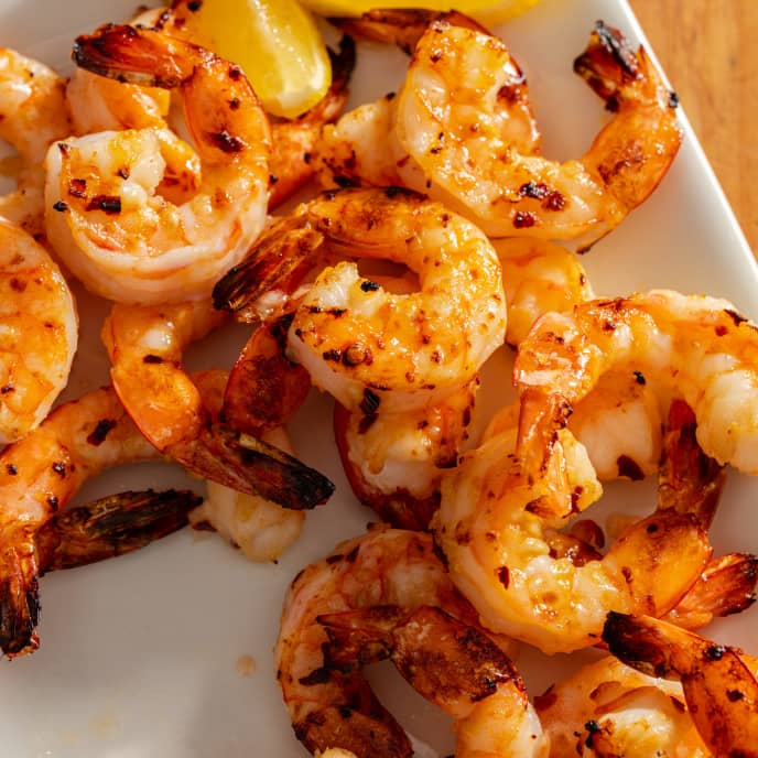Garlicky Broiled Shrimp for Two