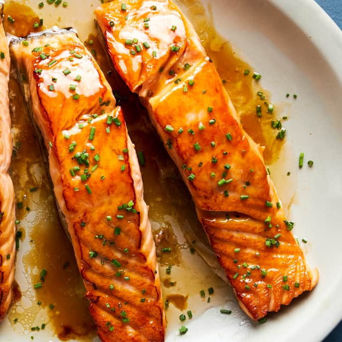 Double-Glazed Salmon with Ginger and Apple Cider for Two