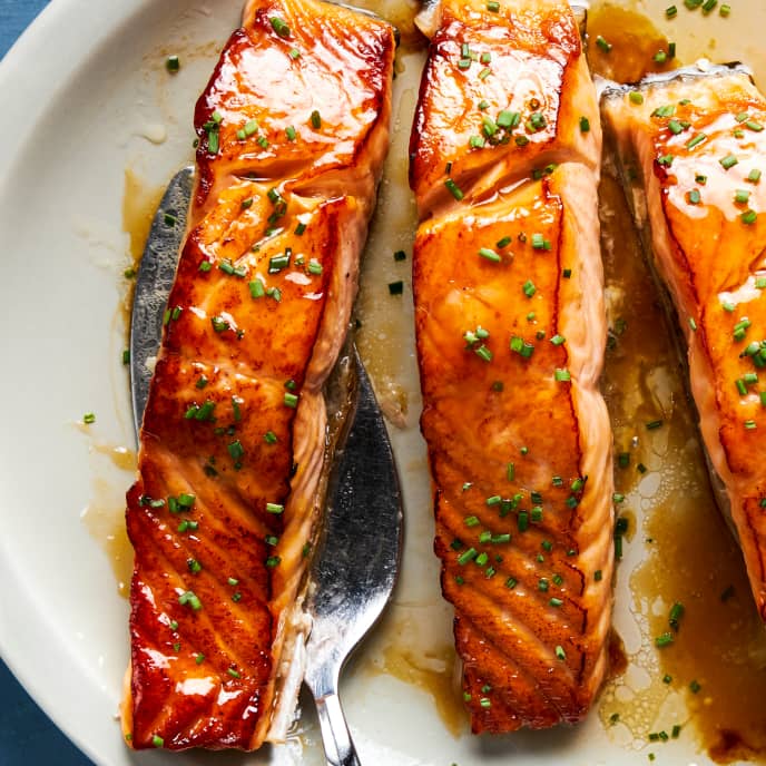 DoubleGlazed Salmon with Ginger and Apple Cider Cook's Illustrated