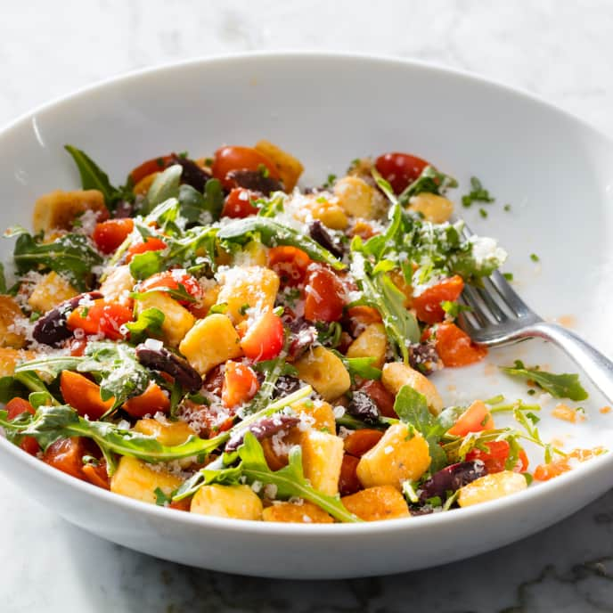 Gnocchi à la Parisienne with Arugula, Tomatoes, and Olives | America&amp;#39;s ...