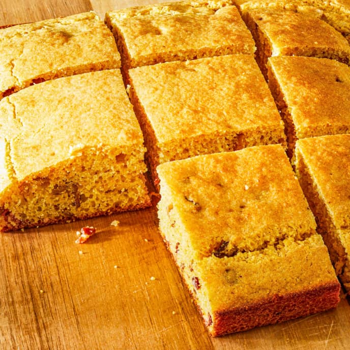 Golden Northern Cornbread with Bacon