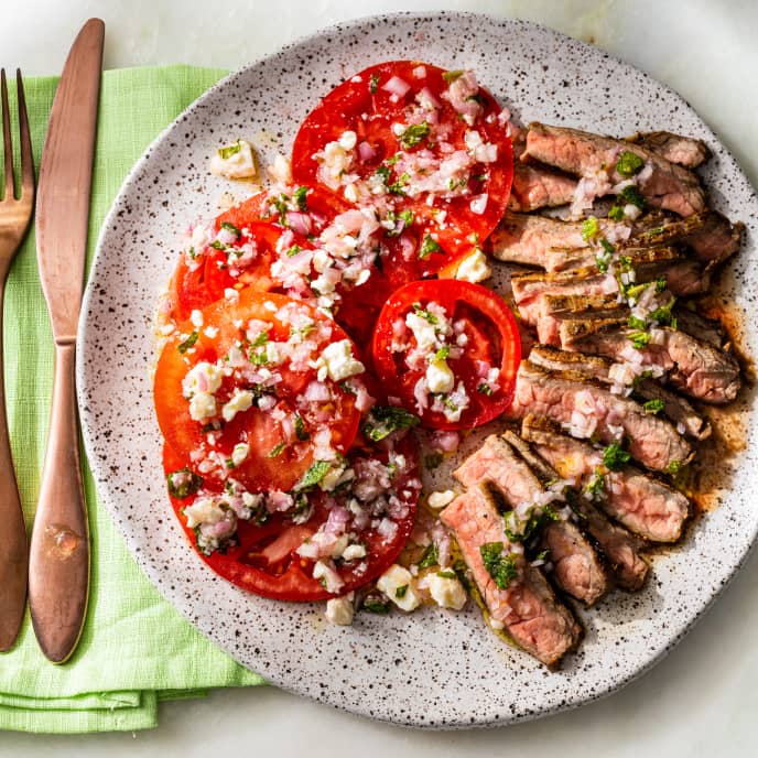 Grilled Flank Steak with Tomato Salad
