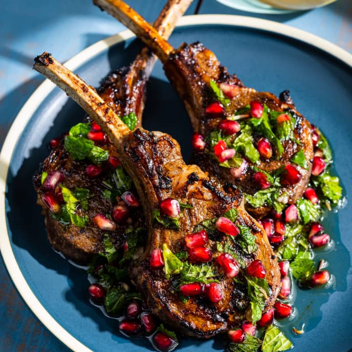 Pomegranate-Glazed Grilled Lamb Chops