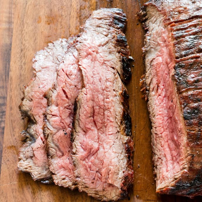 Grilled Flank Steak With Garlic Shallot Rosemary Marinade Americas Test Kitchen Recipe 