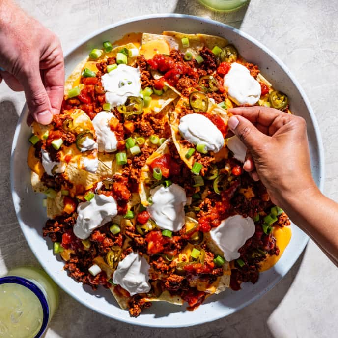 Ground Beef Nachos with Sweet Pickled Jalapeños America's Test
