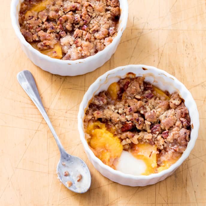 ToasterOven Individual Peach Crisps America's Test Kitchen Recipe