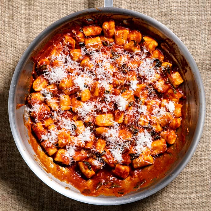 Mashed potato gnocchi top