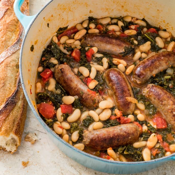 OnePot Italian Sausage with White Beans and Kale America's Test