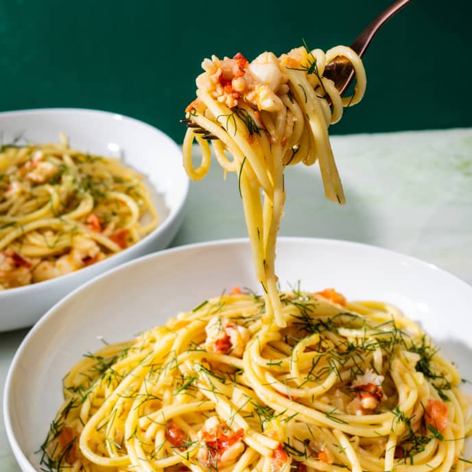 Lobster Spaghetti with Orange and Fennel