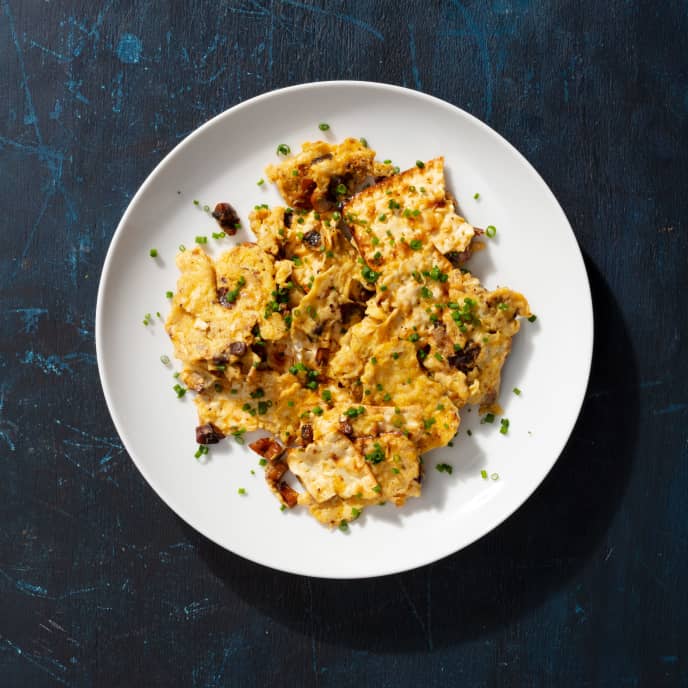 Matzo Brei with Mushroom and Chives America's Test Kitchen Recipe