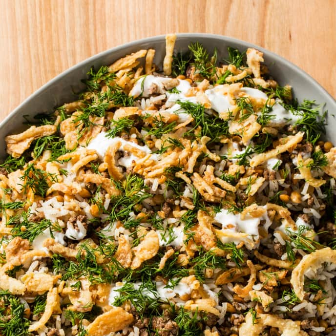 OnePot Rice and Lentils with Spiced PlantBased Meat America's Test