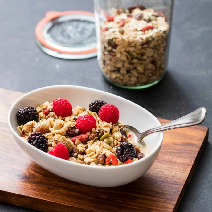 Pepita, Almond, and Goji Berry Muesli America's Test Kitchen Recipe