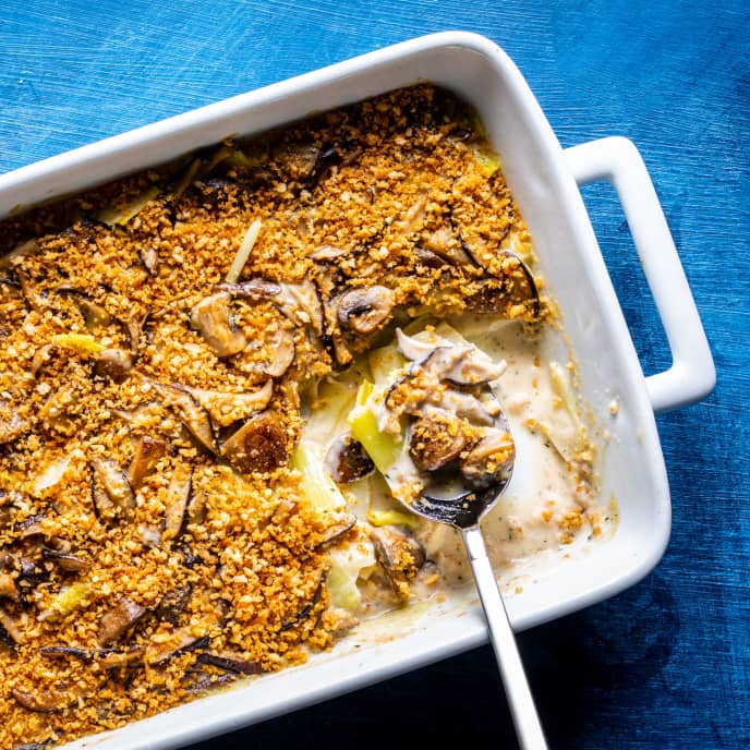 Mushroom and Leek Gratin