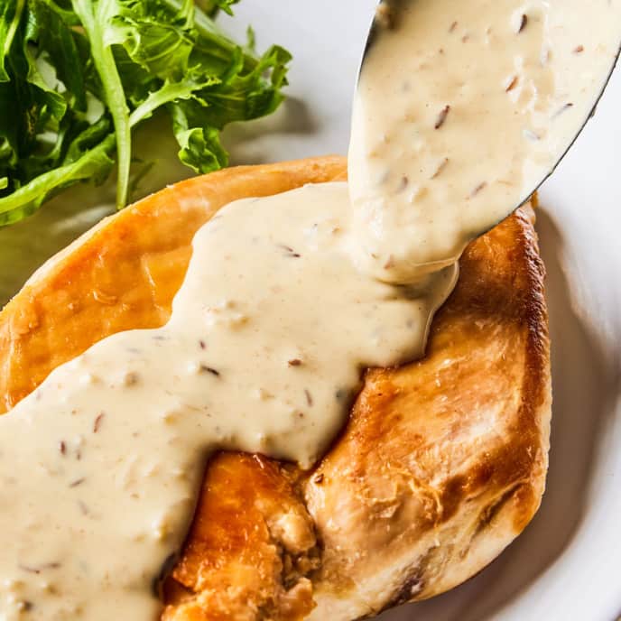 ColdStart PanSeared Chicken Breasts with Mustard and Caraway Pan