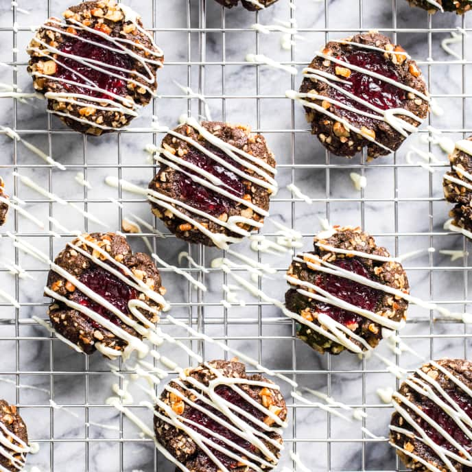 Nutty Chocolate-Raspberry Thumbprints