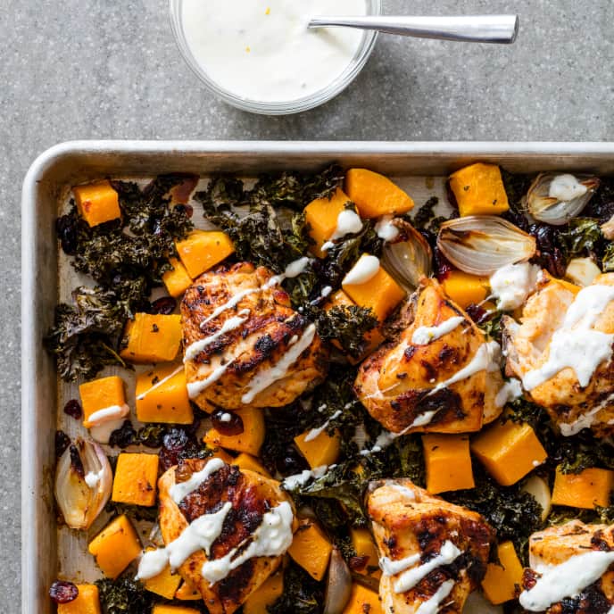 Roasted Chicken Breast with Butternut Squash - Kitchen Swagger