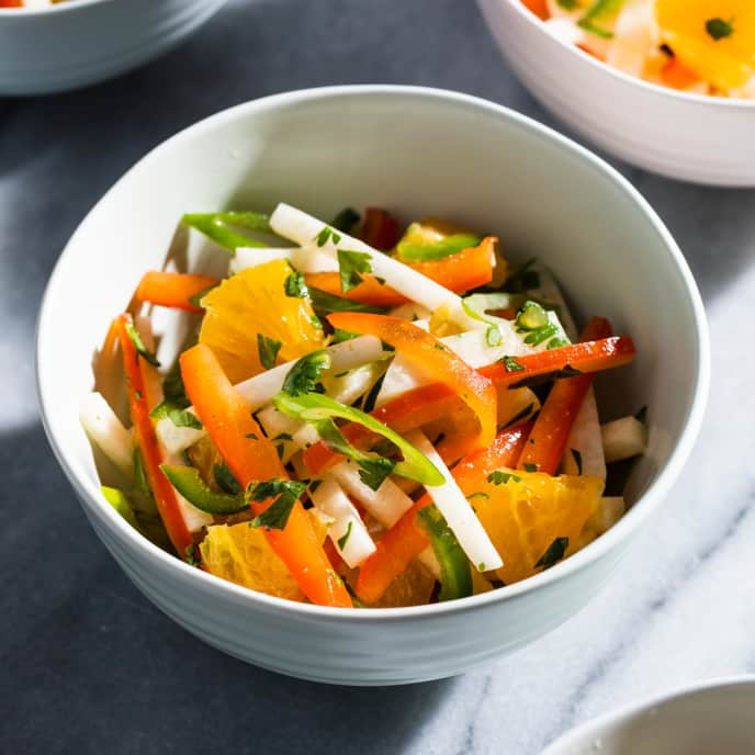 Orange Jicama Salad with Sweet and Spicy Peppers America's Test