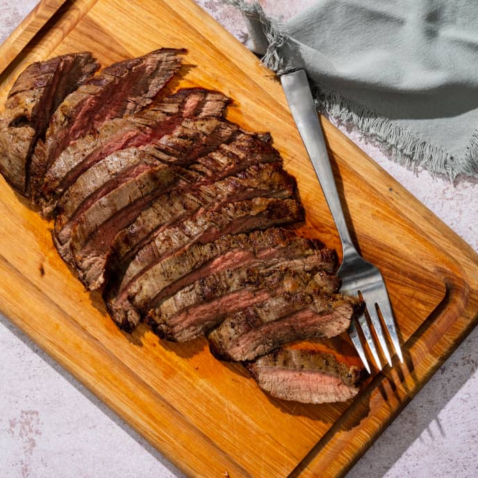 PanRoasted Flank Steak with GarlicChile Marinade America's Test