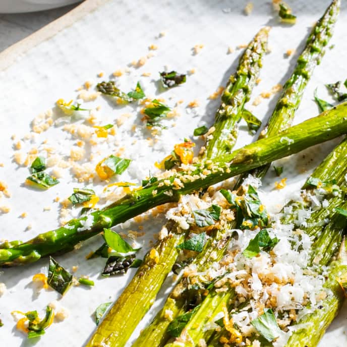 PanRoasted Asparagus with Toasted Garlic and Parmesan Cook's