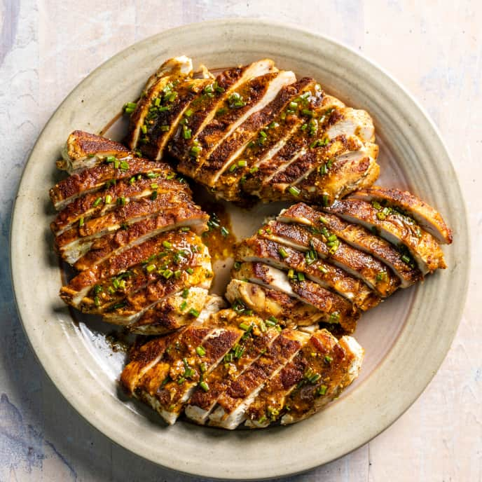 Pan-Roasted Skin-On Chicken Breasts with Garam Masala