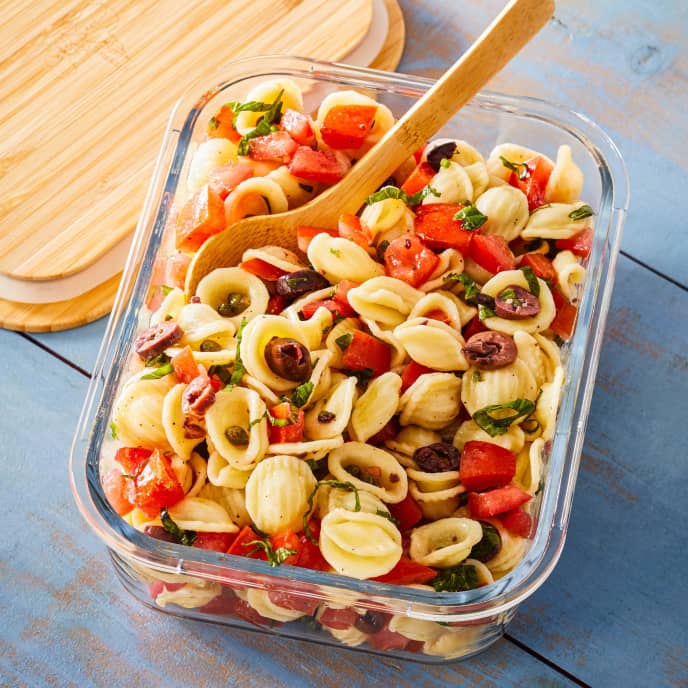 Pasta Salad with Tomatoes, Olives, and Capers