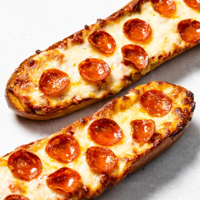 Pepperoni French Bread Pizza Americas Test Kitchen Recipe 0574