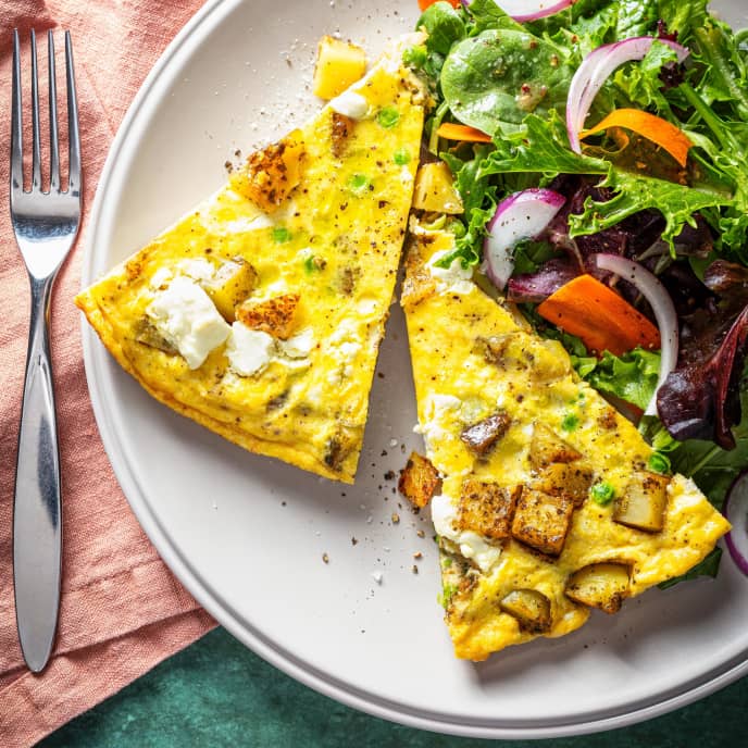 Pesto Potato Frittata with Peas and Goat Cheese America's Test