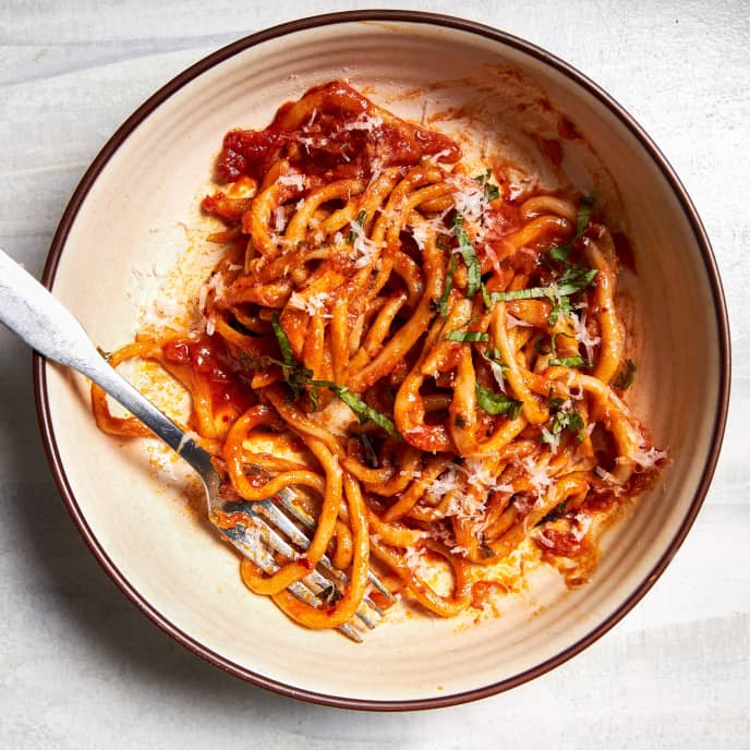 Pici Con 'Nduja (Handmade Pasta with Tomatoes and 'Nduja