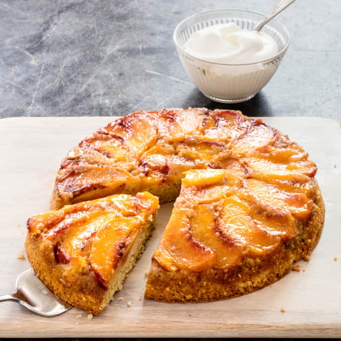 Cast Iron Pour-Over Peach Cake | America's Test Kitchen Recipe