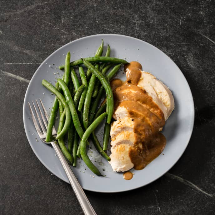 Roast Turkey Breast with ShallotPorcini Gravy America's Test Kitchen