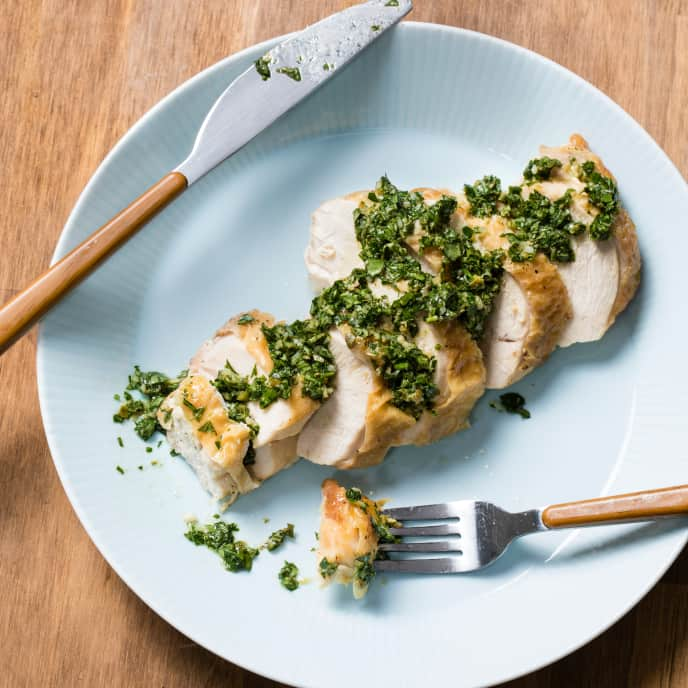 Air-Fryer Roasted Bone-In Chicken Breasts