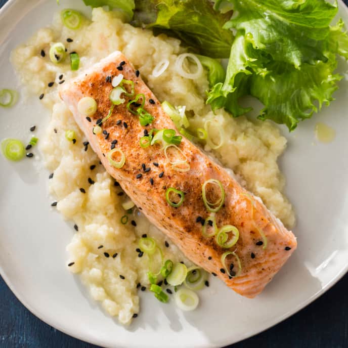 Instant Pot Salmon with LemonGarlic Mashed Cauliflower America's