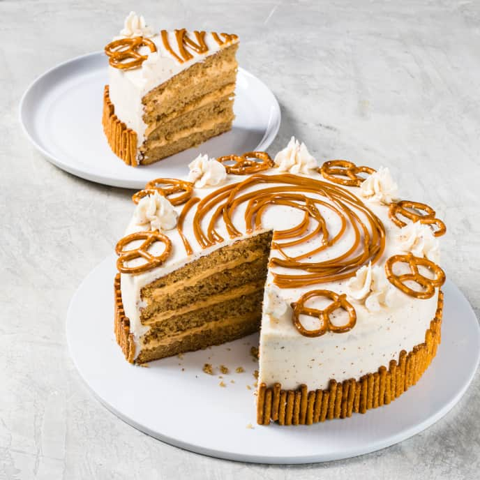 Salted Caramel Pretzel Cake