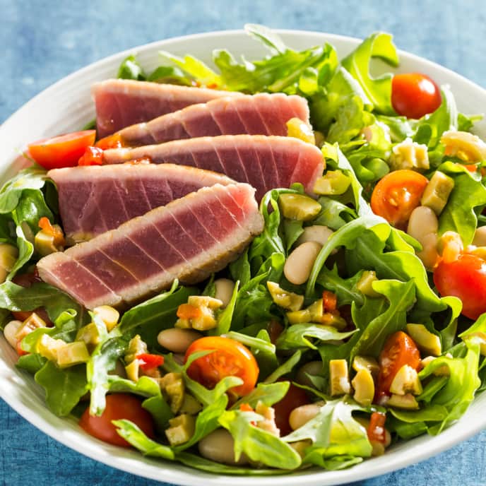 Seared Tuna Salad with Olive Dressing America's Test Kitchen Recipe