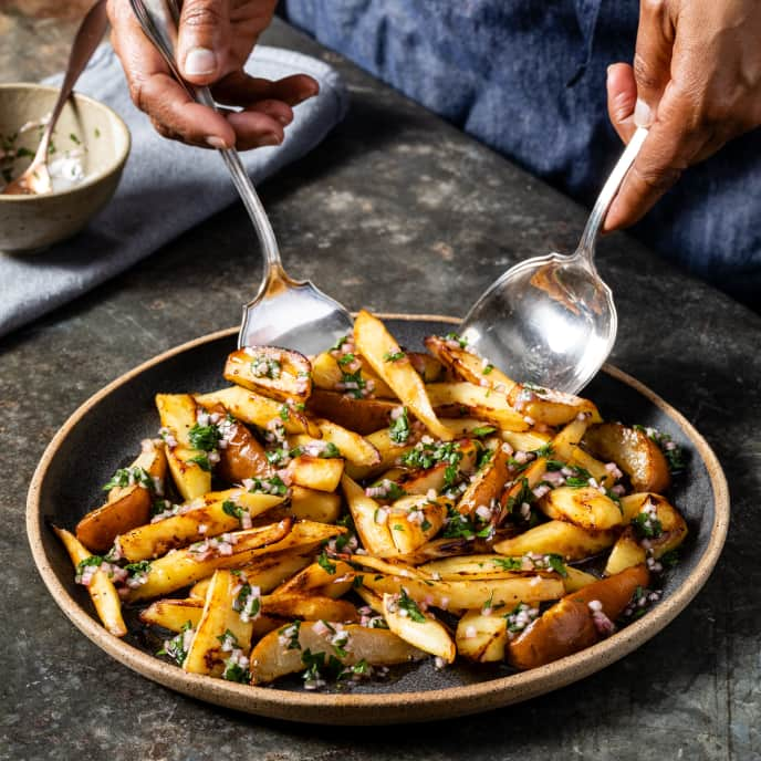 Skillet-Roasted Parsnips and Pears