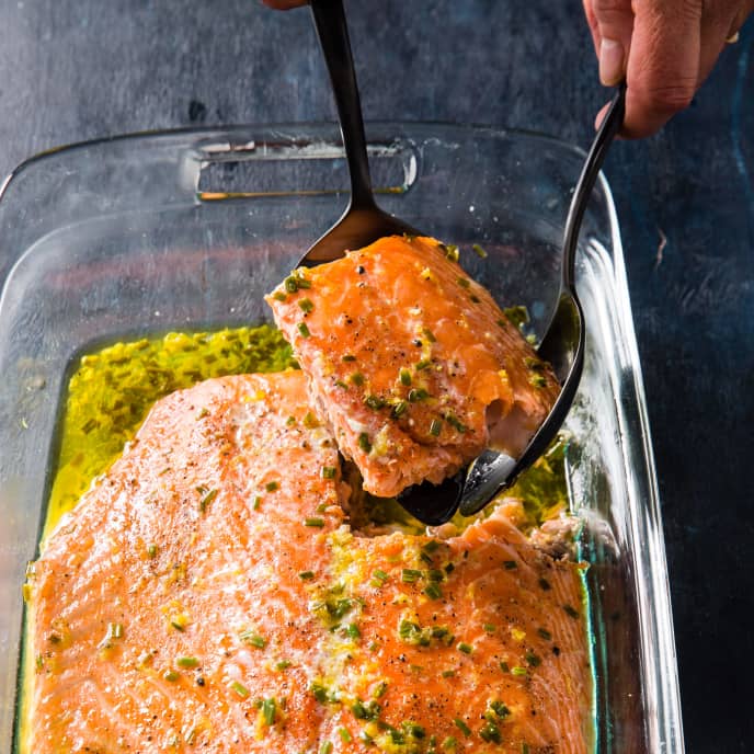 Slow-Roasted Salmon with Parsley and Cayenne