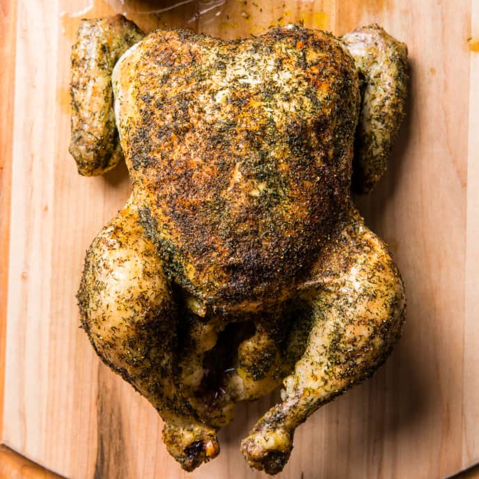 Spice-Roasted Chicken with Dill and Garlic