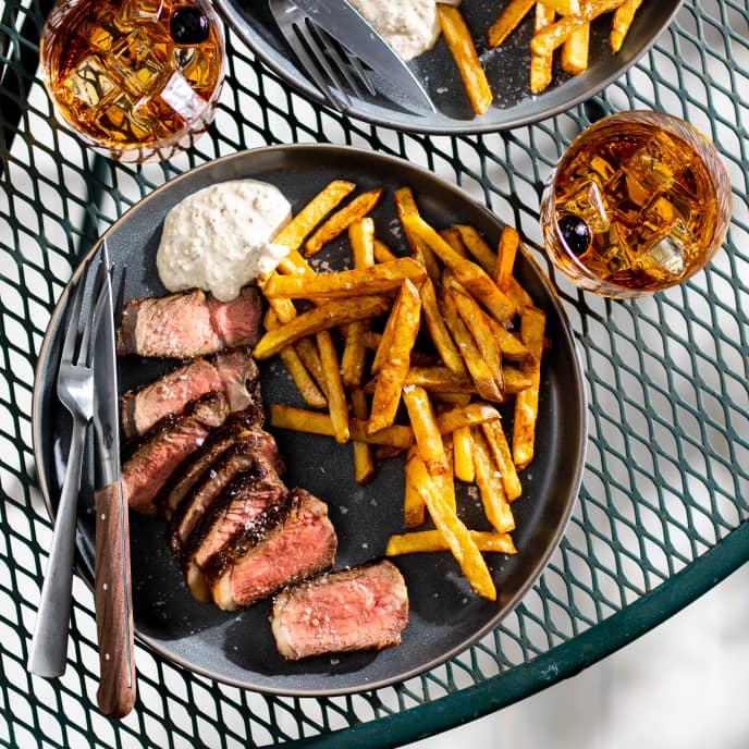 Steak Frites with Horseradish Aioli for Two