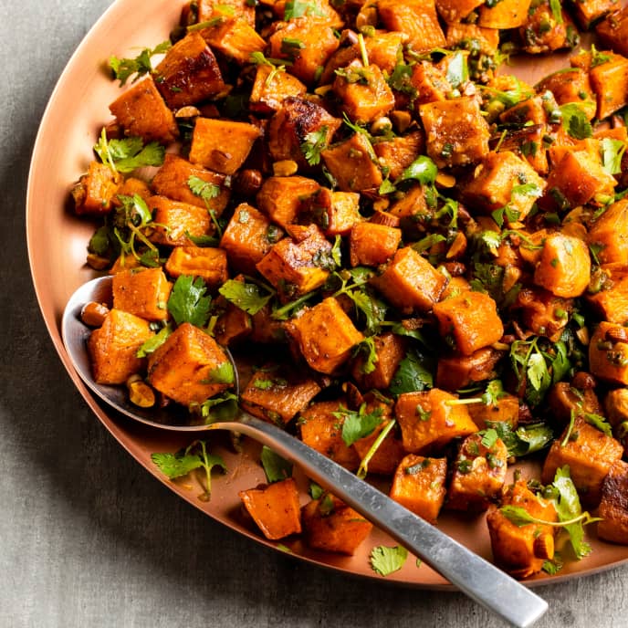 Sweet Potato Salad with Cumin, Smoked Paprika, and Almonds America's
