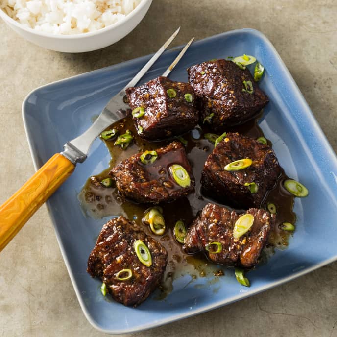 TeriyakiGlazed Steak Tips for Two America's Test Kitchen Recipe