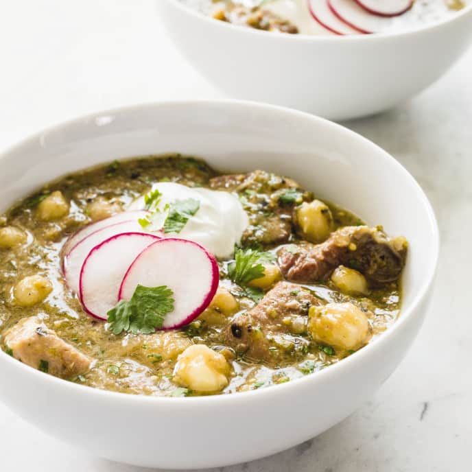 SlowCooker Tomatillo Chili With Pork and Hominy America's Test